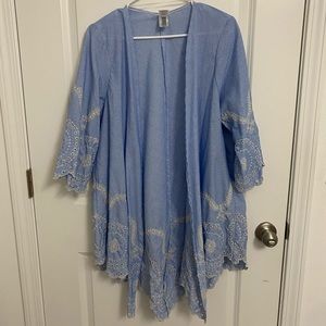 BOHO Free People Style Baby Blue Tunic